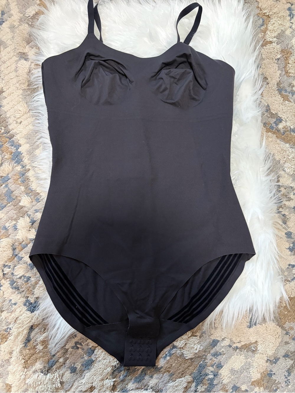 knix Black Sculpting Bodysuit with Adjustable Straps